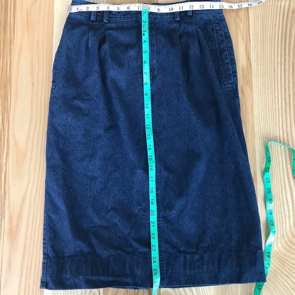 Vintage Denim Knee-Length Skirt - Picture 7 of 8